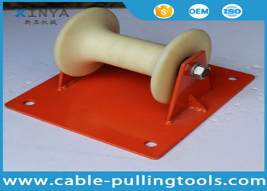 Línea recta cable eléctrico que tira del rodillo con la rueda de nylon para la colocación subterráneo del cable