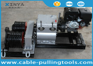 comprar cable del torno de la velocidad rápida del tambor del doble 50KN que tira y que pone con el motor de gasolina online manufacture