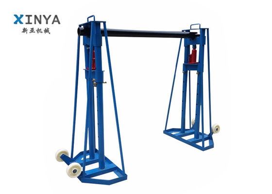comprar 10T soporte de bobina de cable hidráulico con elevación hidráulica y estructura de acero de trabajo pesado para soporte de tambor de cable online manufacture