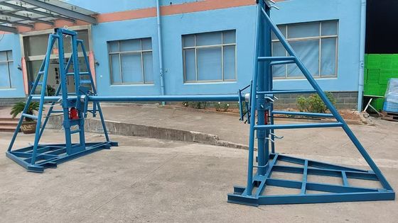 comprar 5 Ton Hydraulic Cable Drum Jack Stand with 1.5 Meters Lifting Height and 5000 kg Capacity for Overhead and Underground Cable Installation online manufacture