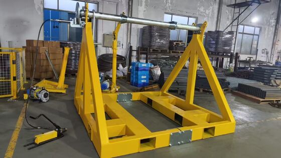 comprar Capacidad de carga de 12T de carga pesada soporte de bobina hidráulica con diseño modular y sistema de frenos hidráulico para manejo de cables online manufacture
