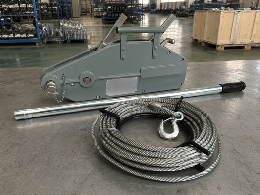 comprar 0.8-5.4T Torbellino tirador de cables manual Tirfor con cuerda de alambre de 20 m para construcción y elevación online manufacture