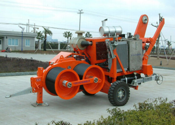 Cabrestante hidráulico para tendido de cables con capacidad de 220KN, velocidad infinitamente variable y protección automática contra sobretensión para equipos de tendido de cables