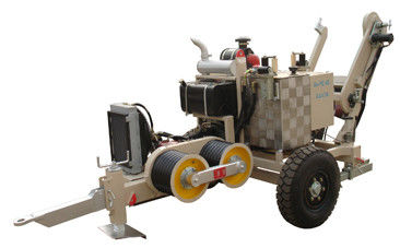 tirador hidráulico del cable 40KN con el motor diesel para la línea de transmisión 220KV