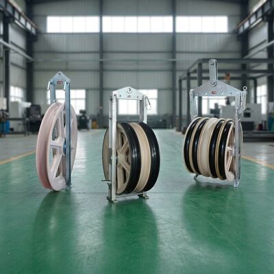916mm Diámetro 20-150kN Carga nominal MC Bloques de cuerda de malla de nylon y bloques de tirón de cable para la instalación de líneas eléctricas